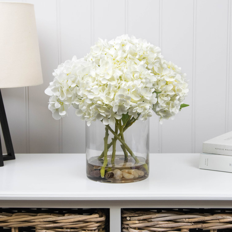 The Seasonal Aisle Hydrangea Centerpiece in Vase & Reviews Wayfair.co.uk